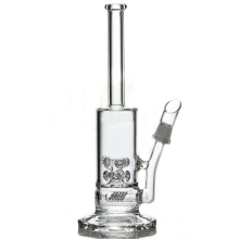 Double Cross Perc Rig Hookah Glass Smoking Water Pipe (ES-GB-573)